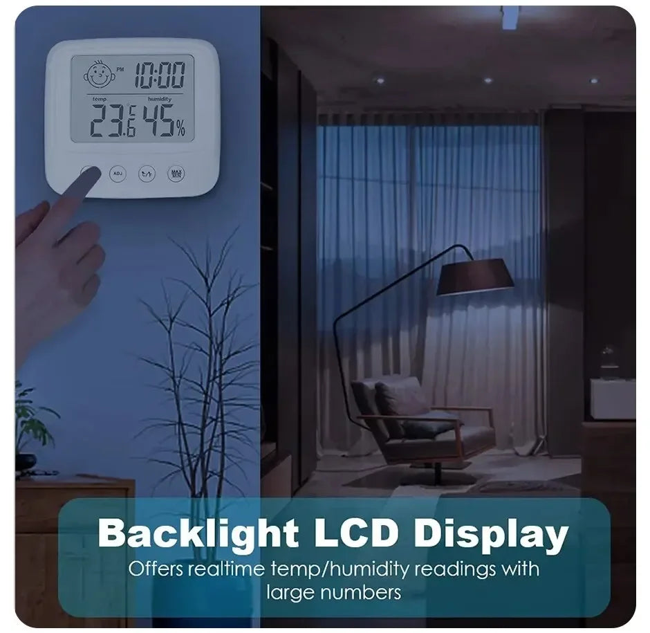 1Pc New LCD Digital Temperature Baby Room Humidity Meter Backlight Home Indoor Electronic Hygrometer Thermometer Weather Station