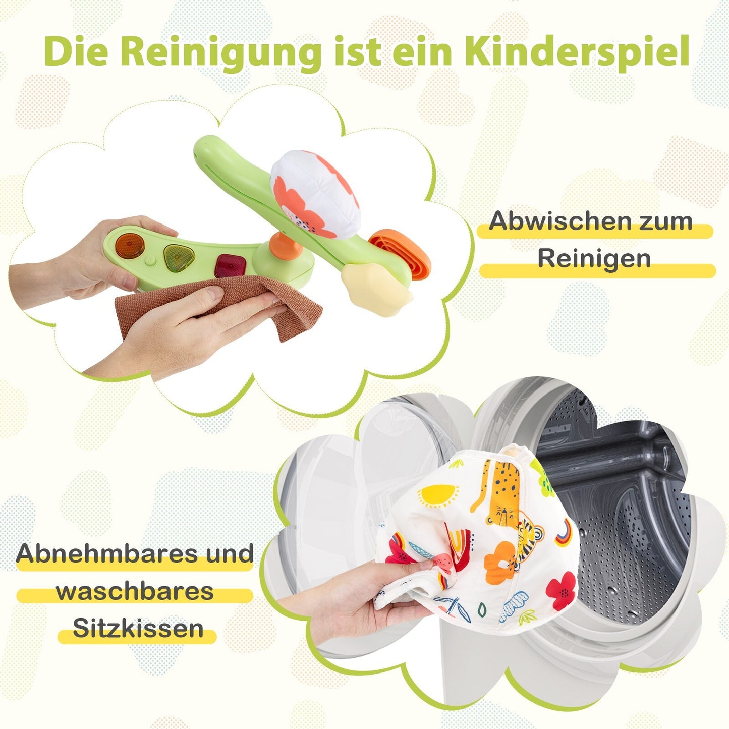 Baby Hopser Baby Sky Jumperoo Lauflernhilfe Verstellbar + Spielzeuge & Spieluhr