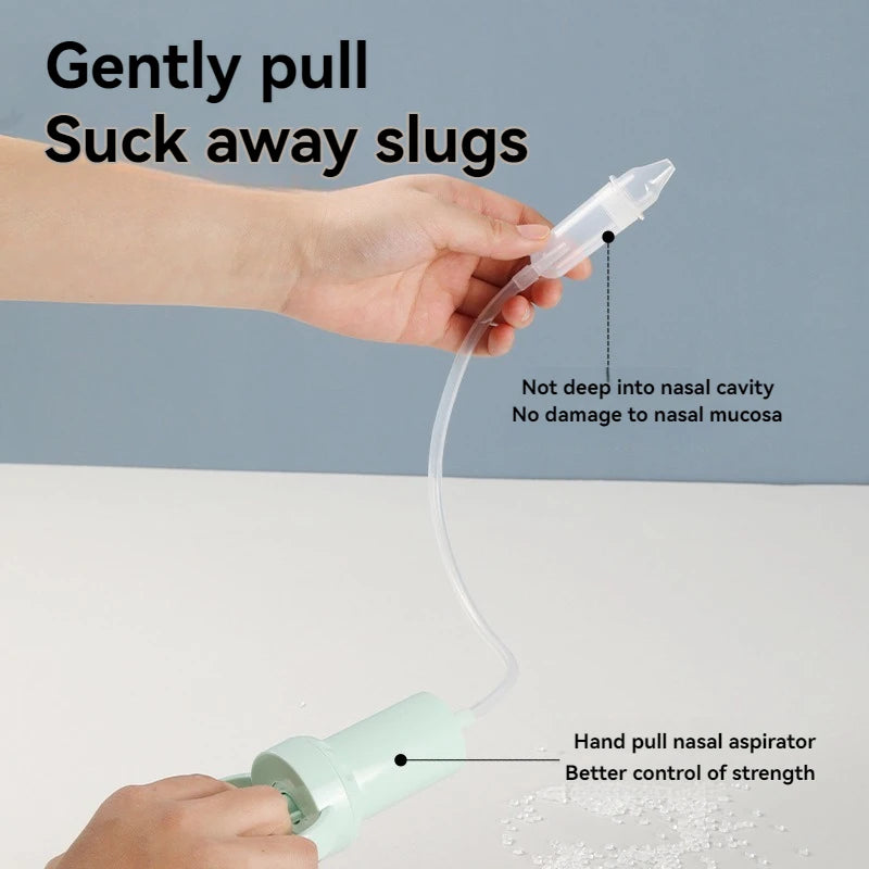 Baby Nasal Aspirator Powerful Hand Pump Safe Comfortable Nose Cleaner for Newborns Toddlers Kids Congestion Relief Mucus Remover