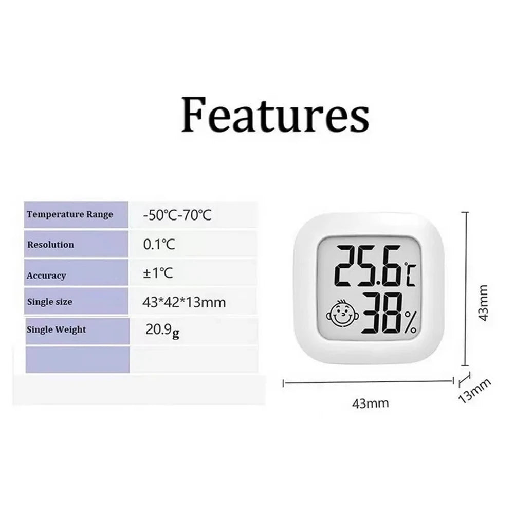 1 Pc Digital LCD Thermometer Hygrometer Indoor Room Mini Electronic Temperature Humidity Meter Sensor Gauge for Home Baby