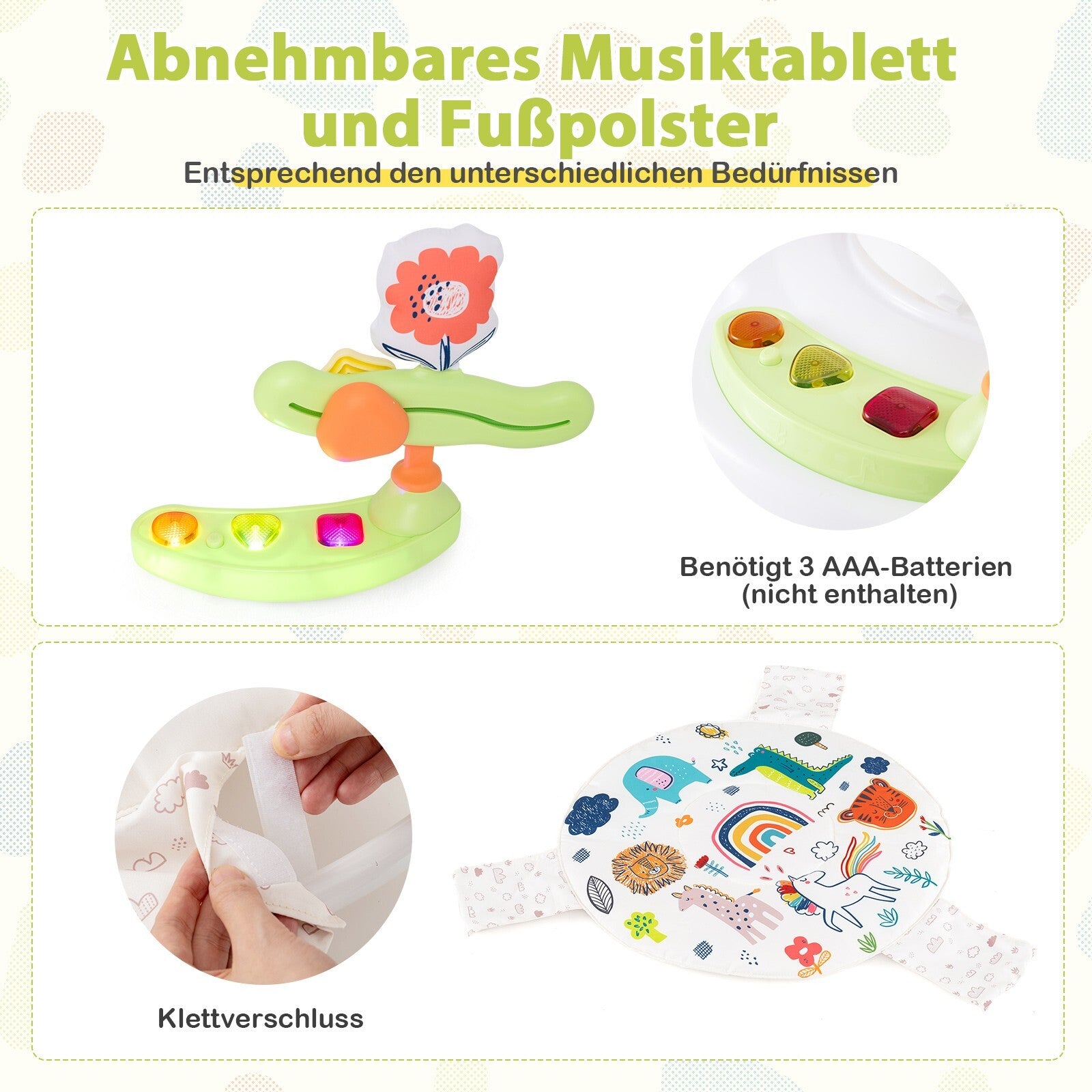 Baby Hopser Baby Sky Jumperoo Lauflernhilfe Verstellbar + Spielzeuge & Spieluhr